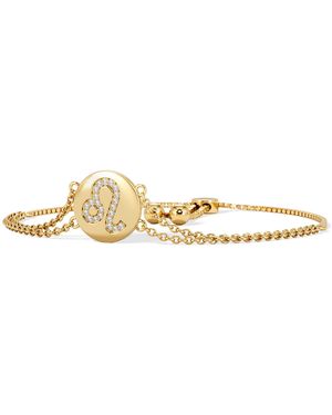 The Diamond Store Astrology Leo 0.07Ct Lab Grown Diamond Adjustable Medallion Bracelet 18K Vermeil - Metallic