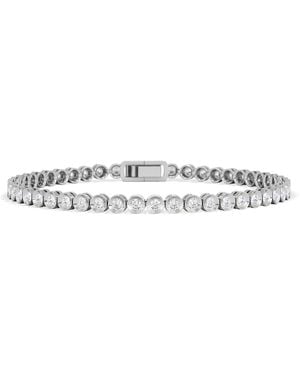 The Diamond Store 2.00Ct Round Cut Lab Diamond Bezel Tennis Bracelet - Metallic