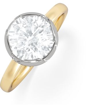 The Diamond Store Muse 2.00Ct Round Cut Lab Grown Solitaire Engagement Ring - Metallic
