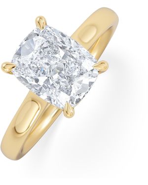 The Diamond Store Amora 2.00Ct Elongated Cushion Cut Lab Diamond Solitaire Engagement Ring - Blue
