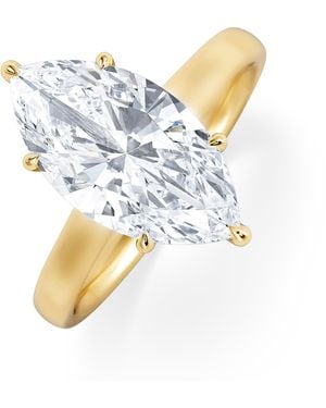 The Diamond Store Amora Marquise 3.11Ct Hidden Halo Lab Diamond Engagement Ring G/Vs Set - Blue