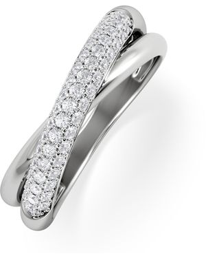 The Diamond Store Crossover Set Lab Diamond Ring 0.35Ct - Grey