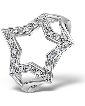 The Diamond Store Diamond 0.20Ct 9K Star Ring - Metallic