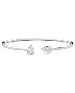 The Diamond Store Affinity 1.00Ct Pear Cut Lab Diamond Bangle - White