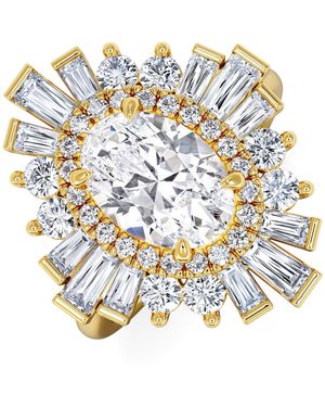 The Diamond Store The Radiance Lab Diamond Ring 3.35Ct H/Si Seti - Multicolour