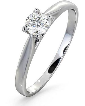 The Diamond Store Engagement Ring Grace 0.33Ct Lab Diamond H/Si - Metallic