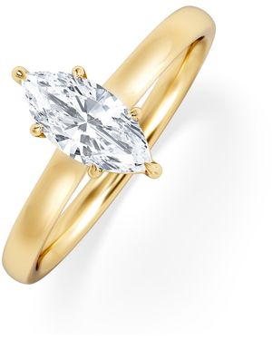 The Diamond Store Amora Marquise 0.50Ct Lab Diamond Engagement Ring F/Vs Set - Metallic