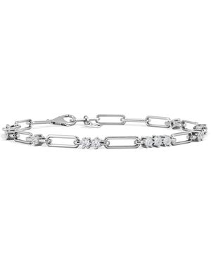 The Diamond Store Paperclip 0.75Ct Lab Diamond Link Bracelet - Metallic