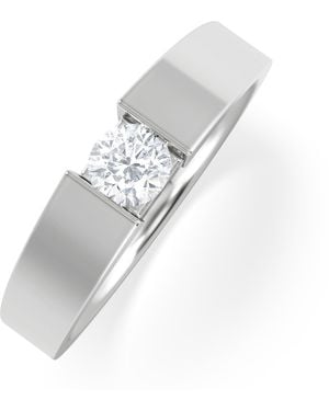 The Diamond Store Jessica 0.25Ct Round Cut Lab Diamond Solitaire Engagement Ring - Grey