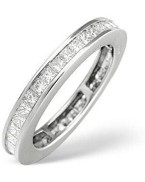 The Diamond Store 18K Princess Diamond Eternity Ring 1.52Ct - White