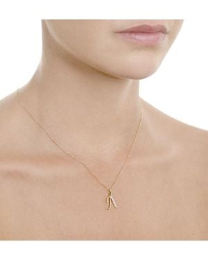 The Diamond Store Initial 'A' 0.05Ct Lab Diamond Pendant Necklace - Natural