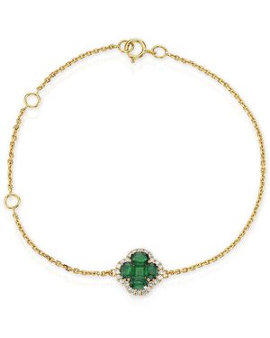 The Diamond Store Emerald 1.01Ct And Diamond 18K Alegria Bracelet - Metallic
