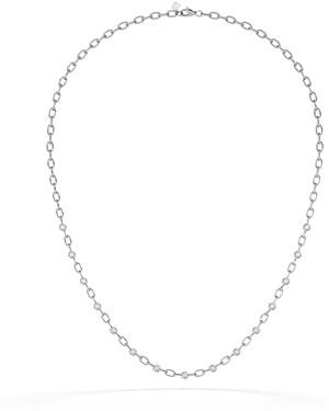 The Diamond Store Bound Lab Diamond Link Necklace 0.87Ct Round Cut - Metallic