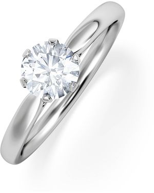 The Diamond Store Certified 0.70Ct Chloe Low Engagement Ring G/Si2 - White