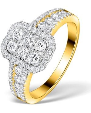 The Diamond Store Diamond Galileo 1Ct H/Si And 18K Ring - Metallic