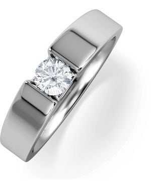 The Diamond Store Certified Jessica 18K Diamond Engagement Ring 0.33Ct-F-G/Vs - Grey