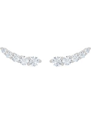 The Diamond Store Legacy 1.00Ct Round Cut Lab Diamond Ear Climber Earrings - Metallic