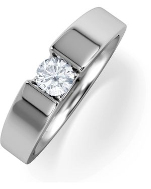 The Diamond Store Certified Jessica 18K Diamond Engagement Ring 0.33Ct-F-G/Vs - Grey