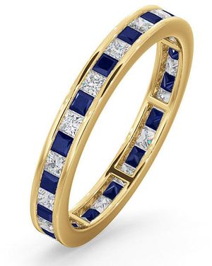 The Diamond Store Eternity Ring Lauren Diamonds H/Si And Sapphire 1.20Ct - Blue