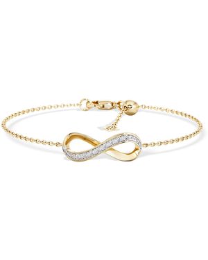 The Diamond Store Infinity Love 0.08Ct Lab Diamond Chain Bracelet - Metallic
