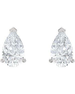The Diamond Store 2.00Ct Pear Cut Lab Diamond Stud Earrings - Blue