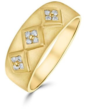 The Diamond Store 9K Diamond Design Ring (0.18Ct) - Metallic