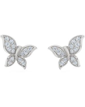 The Diamond Store Papillon 0.15Ct Lab Diamond Stud Earrings - Metallic