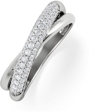 The Diamond Store Crossover Set Lab Diamond Ring 0.35Ct - Grey