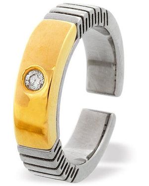The Diamond Store 18K Single Stone Titanium Ring - Metallic