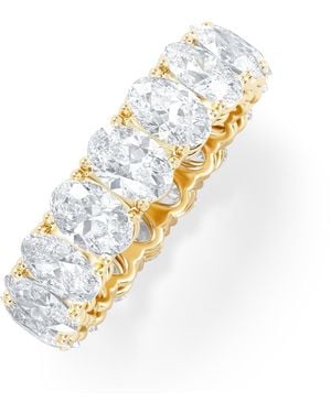 The Diamond Store Luxe 5.00Ct Lab Diamond Eternity Ring With Igi Certified Oval-Cut Diamonds - Metallic