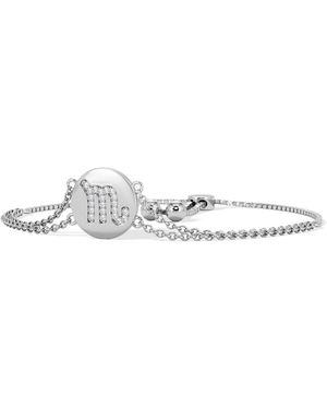 The Diamond Store Astrology Scorpio 0.07Ct Lab Grown Diamond Adjustable Medallion Bracelet Sterling - White