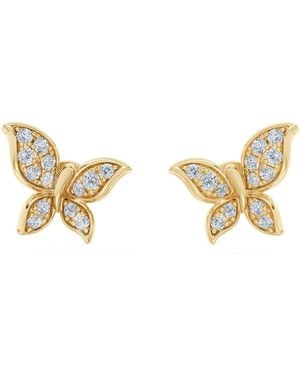 The Diamond Store Papillon 0.15Ct Lab Diamond Stud Earrings 18K Vermeil - Metallic