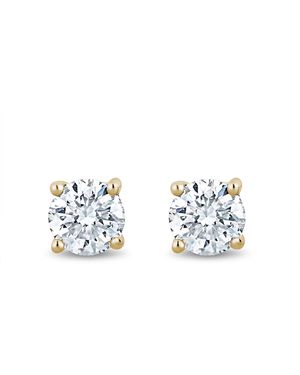 The Diamond Store 0.15Ct Round Cut Lab Diamond Stud Earrings - Metallic