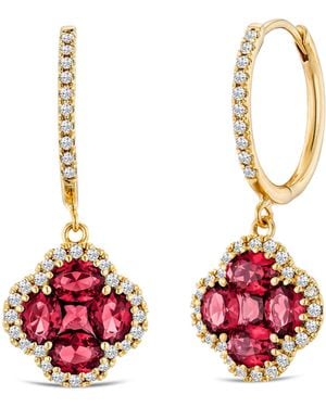 The Diamond Store Alegria Lab Ruby Earrings 1.70Ct - Red
