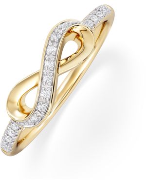 The Diamond Store Infinity Love 0.13Ct Lab Diamond Pavé Ring - Metallic