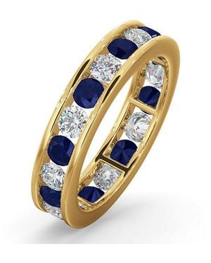 The Diamond Store Eternity Ring Rae Diamonds G/Vs And Sapphire 1.90Ct - Blue