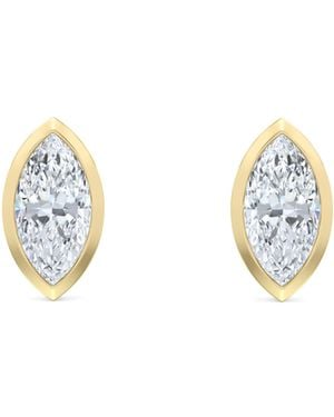 The Diamond Store Bezel Set 1.00Ct Marquise Cut Lab Diamond Stud Earrings - Metallic