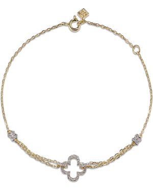 The Diamond Store Stellato 0.14Ct Lab Diamond Clover Bracelet - Metallic