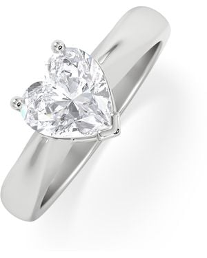 The Diamond Store Naomi Heart Cut Lab Diamond Engagement Ring 1.00Ct H/Si - White