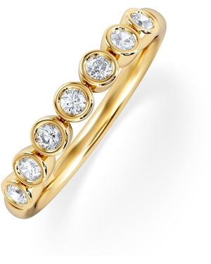 The Diamond Store Orbit Half Band 0.30Ct F/Vs Round Cut Rubover Eternity Ring - Metallic