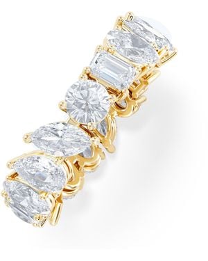 The Diamond Store Luxe 4.00Ct Lab Diamond Eternity Ring With Igi Certified Asymmetrical-Cut Diamonds - Metallic
