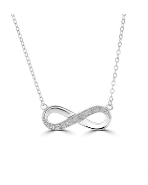 The Diamond Store 0.8 Ct Infinity Lab Grown Diamonds Necklace - Metallic