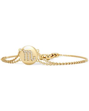 The Diamond Store Astrology Scorpio 0.07Ct Lab Grown Diamond Adjustable Medallion Bracelet 18K Vermeil - Metallic