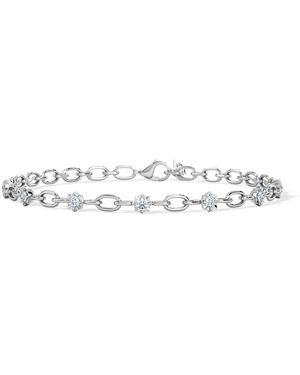 The Diamond Store Bound Lab Diamond Link Bracelet 0.40Ct Round Cut - White
