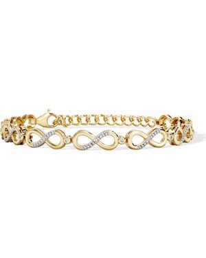 The Diamond Store Infinity Love 0.05Ct Lab Diamond Link Bracelet - Metallic