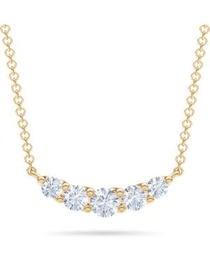 The Diamond Store Legacy 1.00Ct Round Cut Lab Diamond Necklace - Metallic