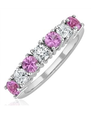 The Diamond Store Sapphire 1.15Ct And Diamond Ring 0.50Ct 18K Ft32 - Purple