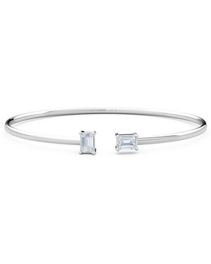 The Diamond Store Affinity 1.00Ct Emerald Cut Lab Diamond Bangle - White
