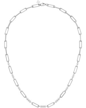 The Diamond Store Paperclip 1.50Ct Lab Diamond Link Necklace - Metallic