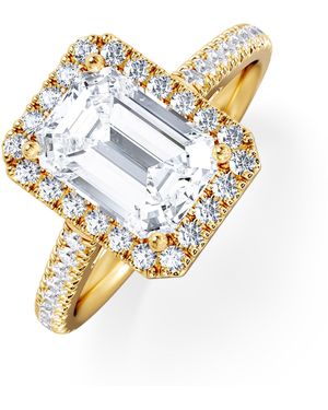 The Diamond Store Annabelle Lab Diamond Halo Engagement Ring - Metallic
